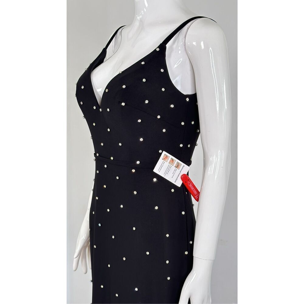 Mac Duggal 70232 Rhinestone Rhinestones Black Formal Evening Gown Dress 4 - Picture 5 of 10